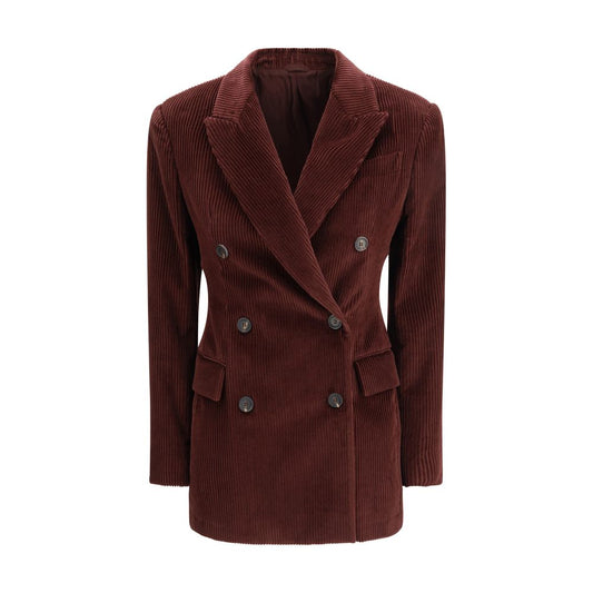 Brunello Cucinelli Bordeaux Cotton Coat