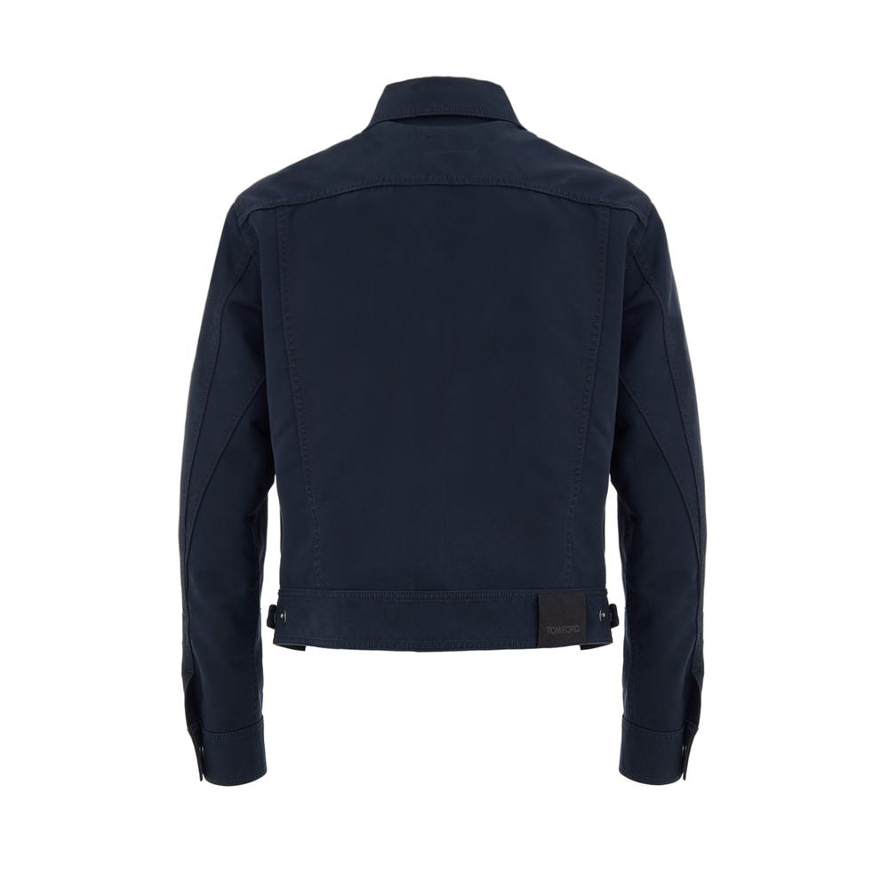 Tom Ford Blue Cotton Shell Jacket