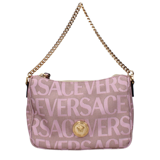 Versace Pink Fabric Handbag